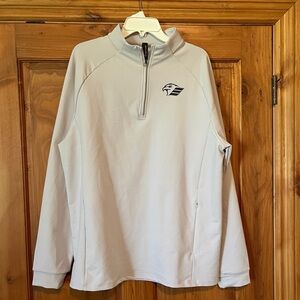 Men's Colorado Eagles Light Gray Quarter-Zip Sweater